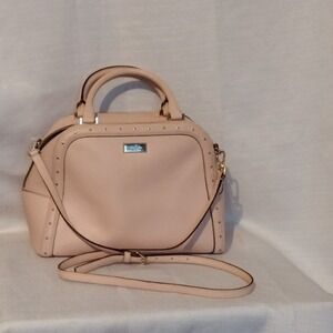 Kate Spade New York Studded Satchel–Pink & Gold Hardware-Top Handle Bag w Strap
